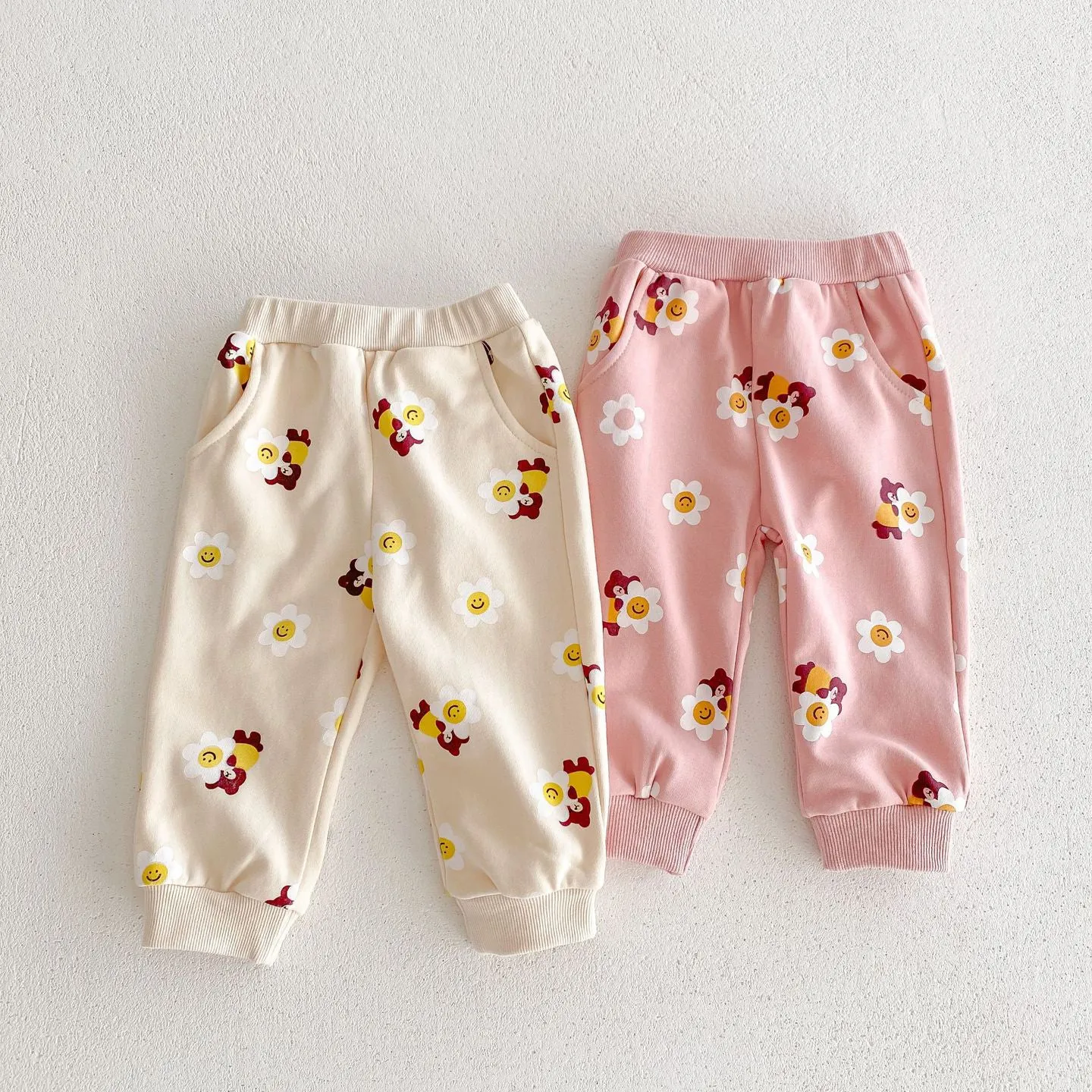 2 Pieces Set Baby Kid Girls Flower Cartoon Print Hoodies Sweatshirts And Pants Wholesale 23101964