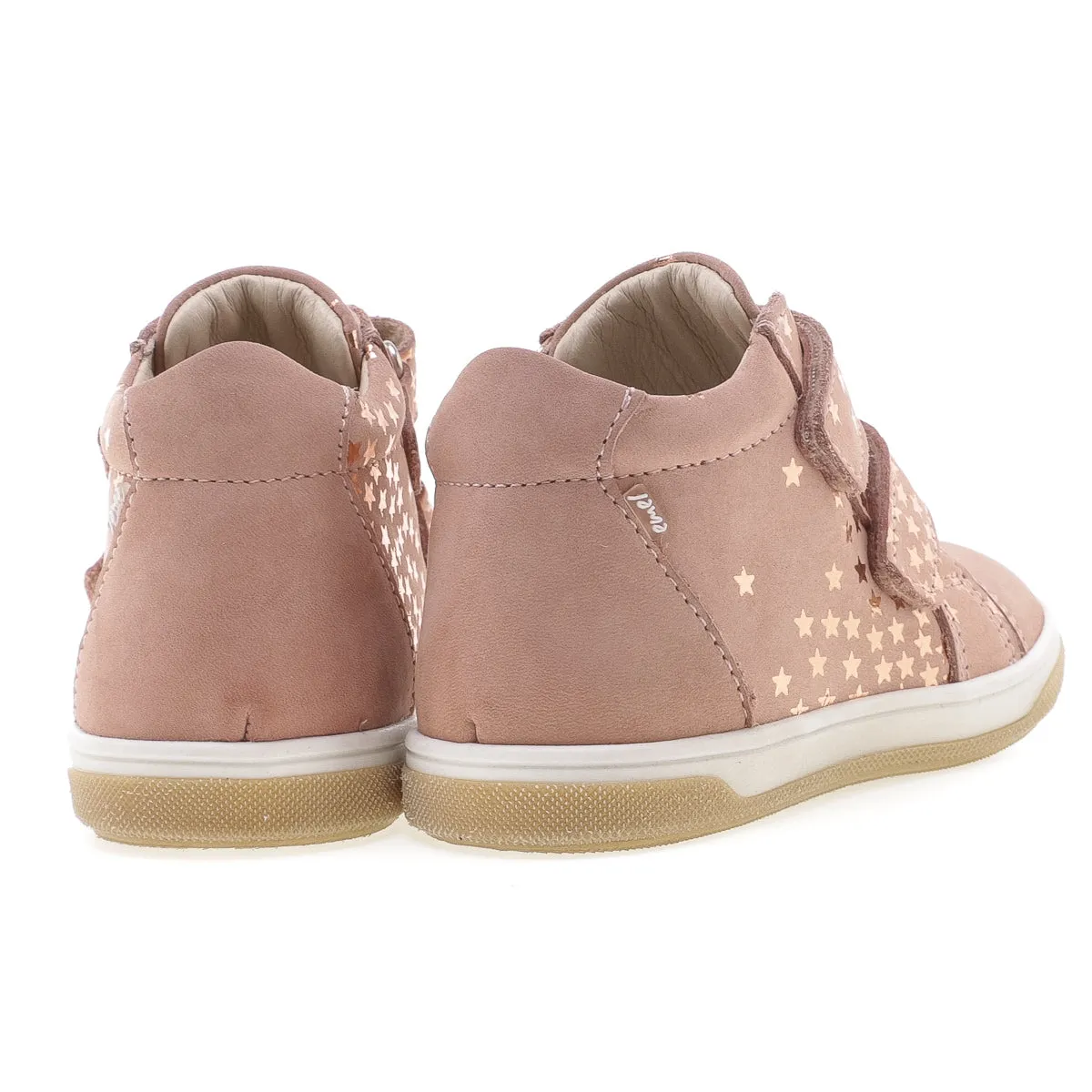 (2675-27) Emel shoes velcro trainers coral stars