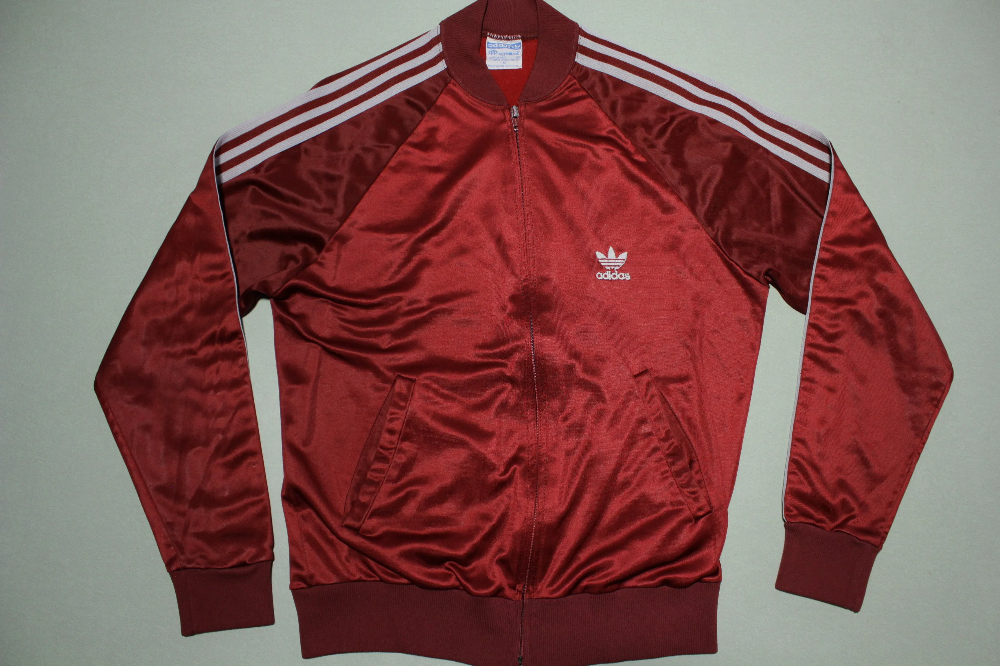 Adidas ATP Keyrolan Vintage Made in USA 80's Striped Track Warm Up Jacket