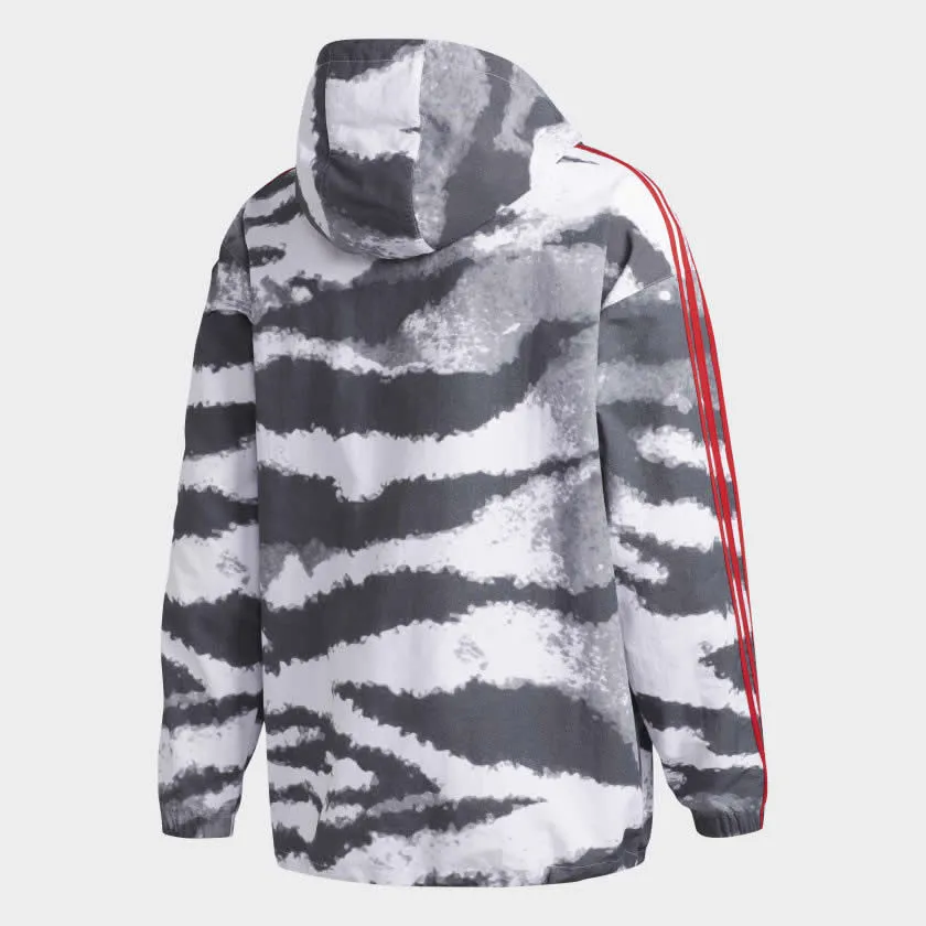 Adidas Originals Men's Zebra Print Anorak Jacket - White