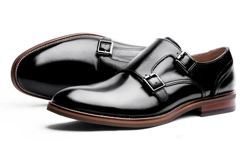 Autumn Fashion Pointed Toe Genuine Leather Work Formal Shoes for Men