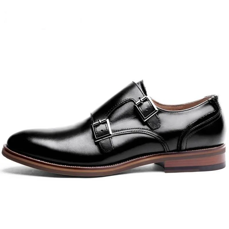 Autumn Fashion Pointed Toe Genuine Leather Work Formal Shoes for Men