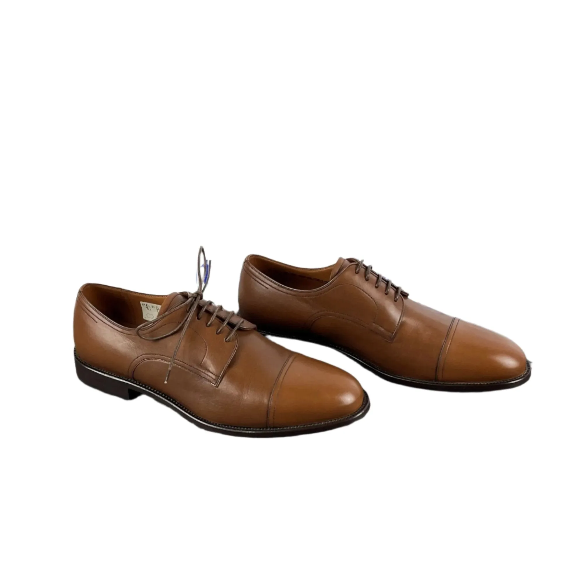 Bally Mens Salfor Tobacco Leather Derby Shoes