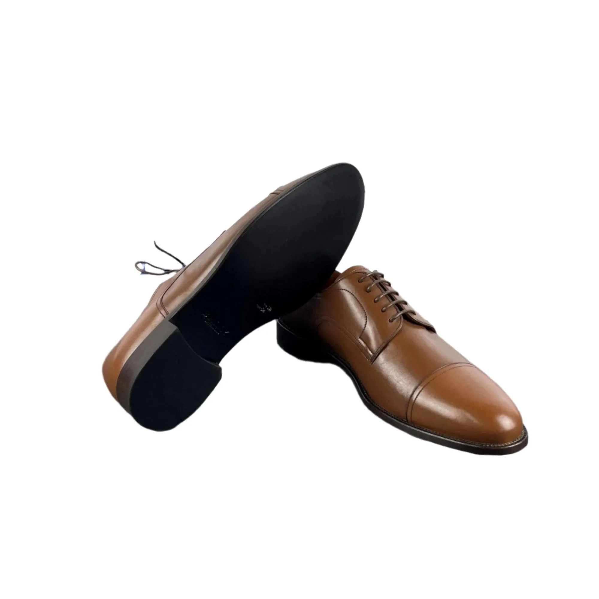 Bally Mens Salfor Tobacco Leather Derby Shoes