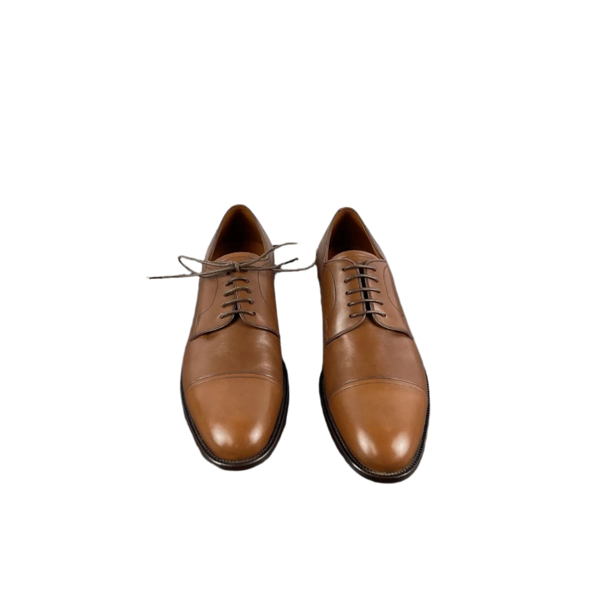 Bally Mens Salfor Tobacco Leather Derby Shoes