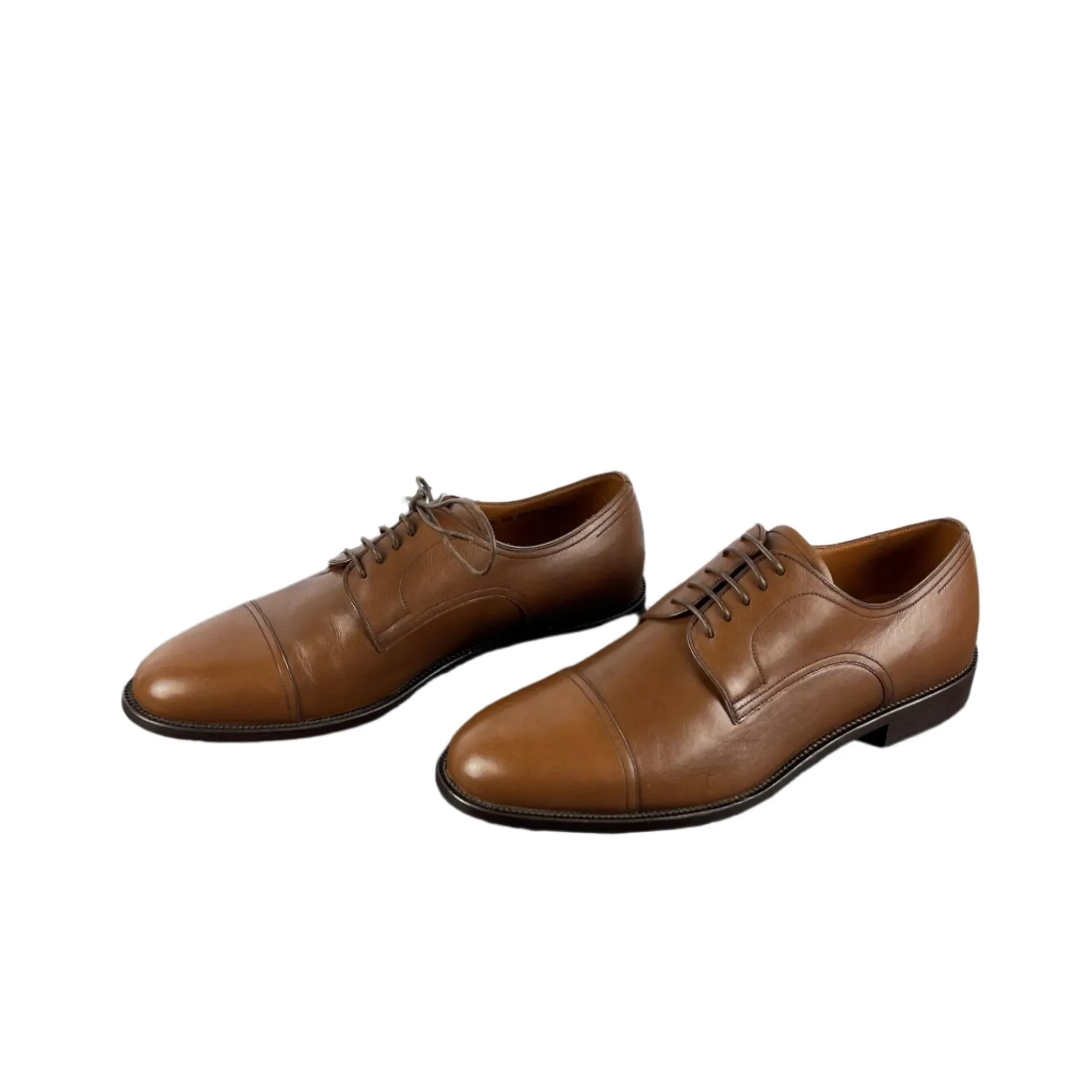 Bally Mens Salfor Tobacco Leather Derby Shoes