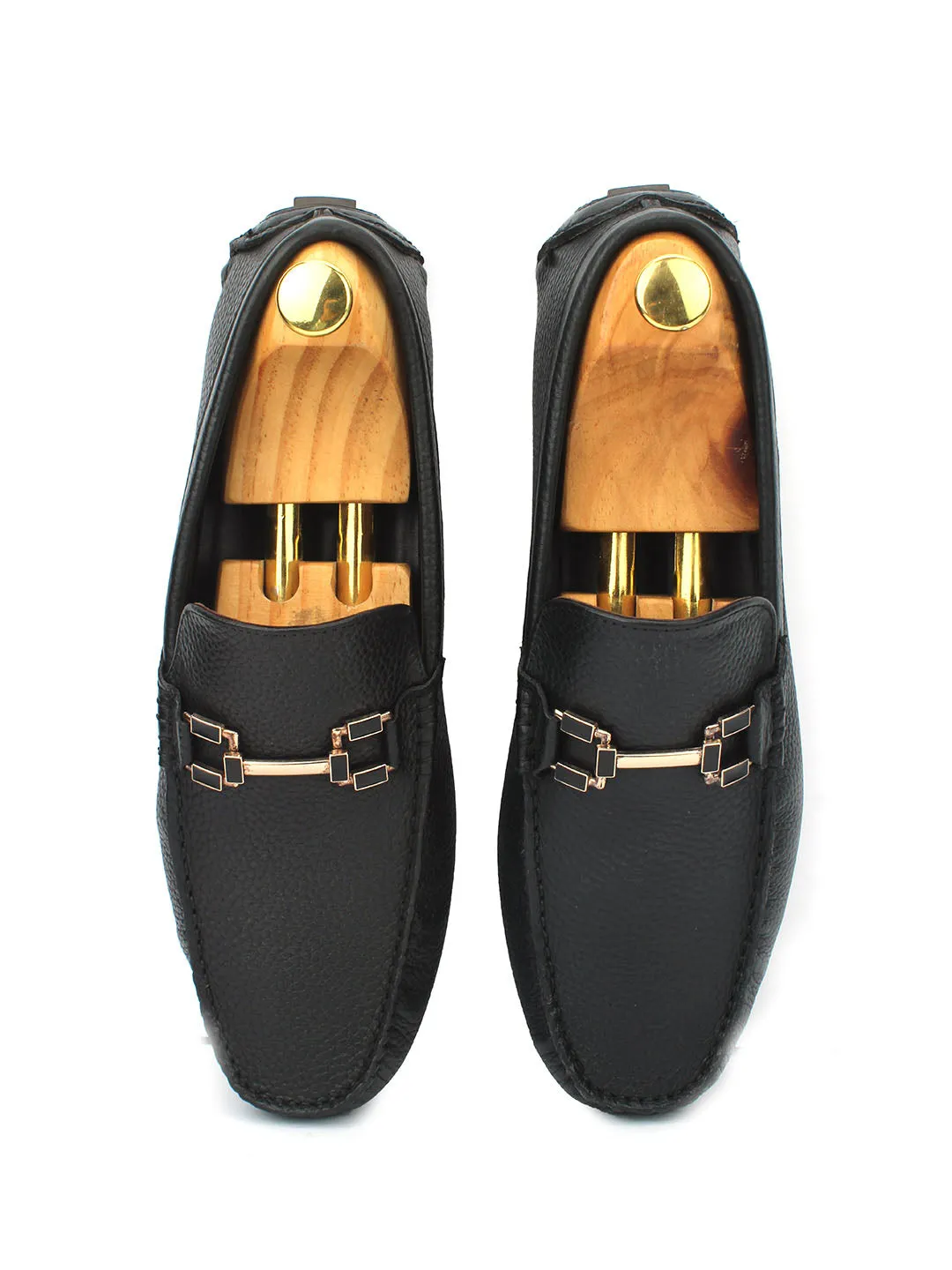 Bingo Black Loafers with Buckle