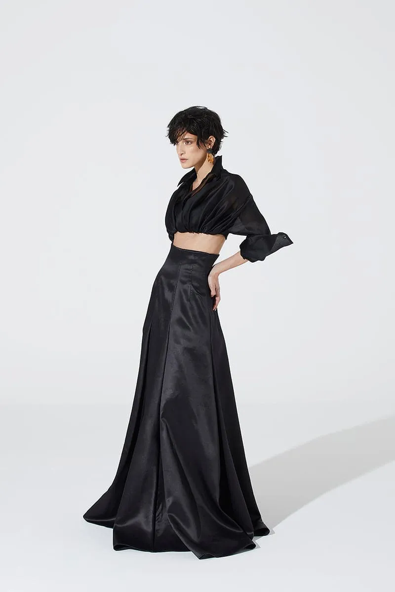 BLACK ALINE MAXI SKIRT