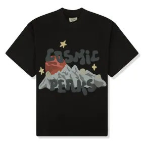 Broken Planet Cosmic Peaks Soot Black T Shirt