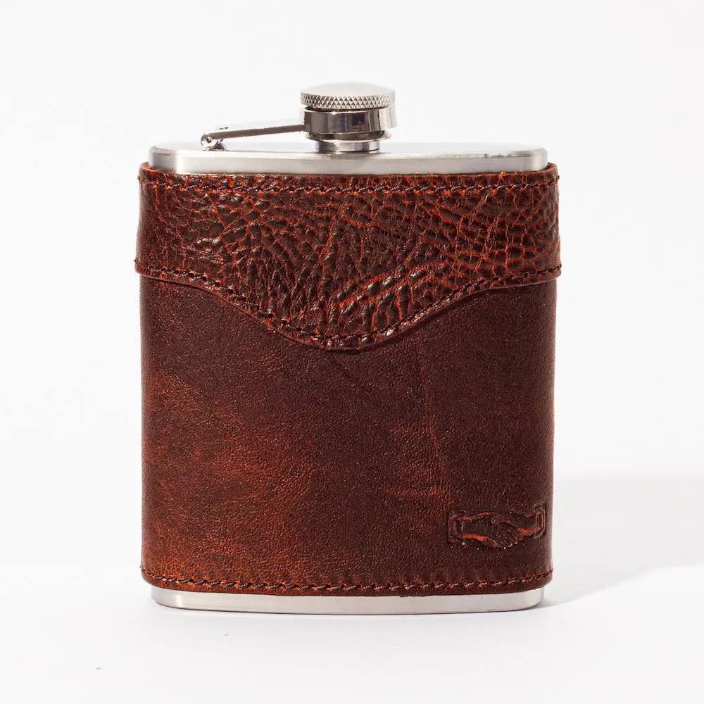 Campaign Leather Flask