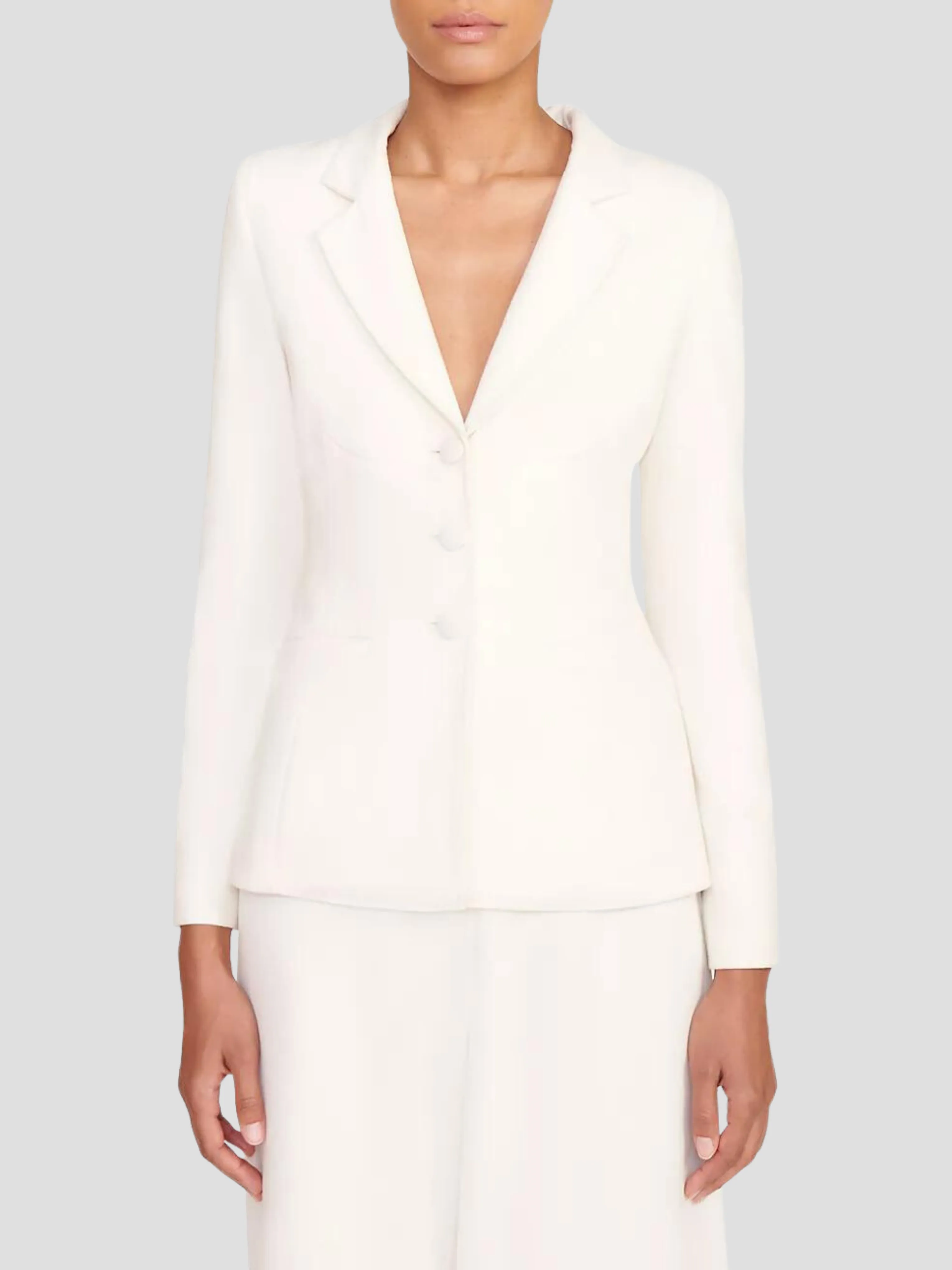 Carson Ivory Single Breasted Blazer