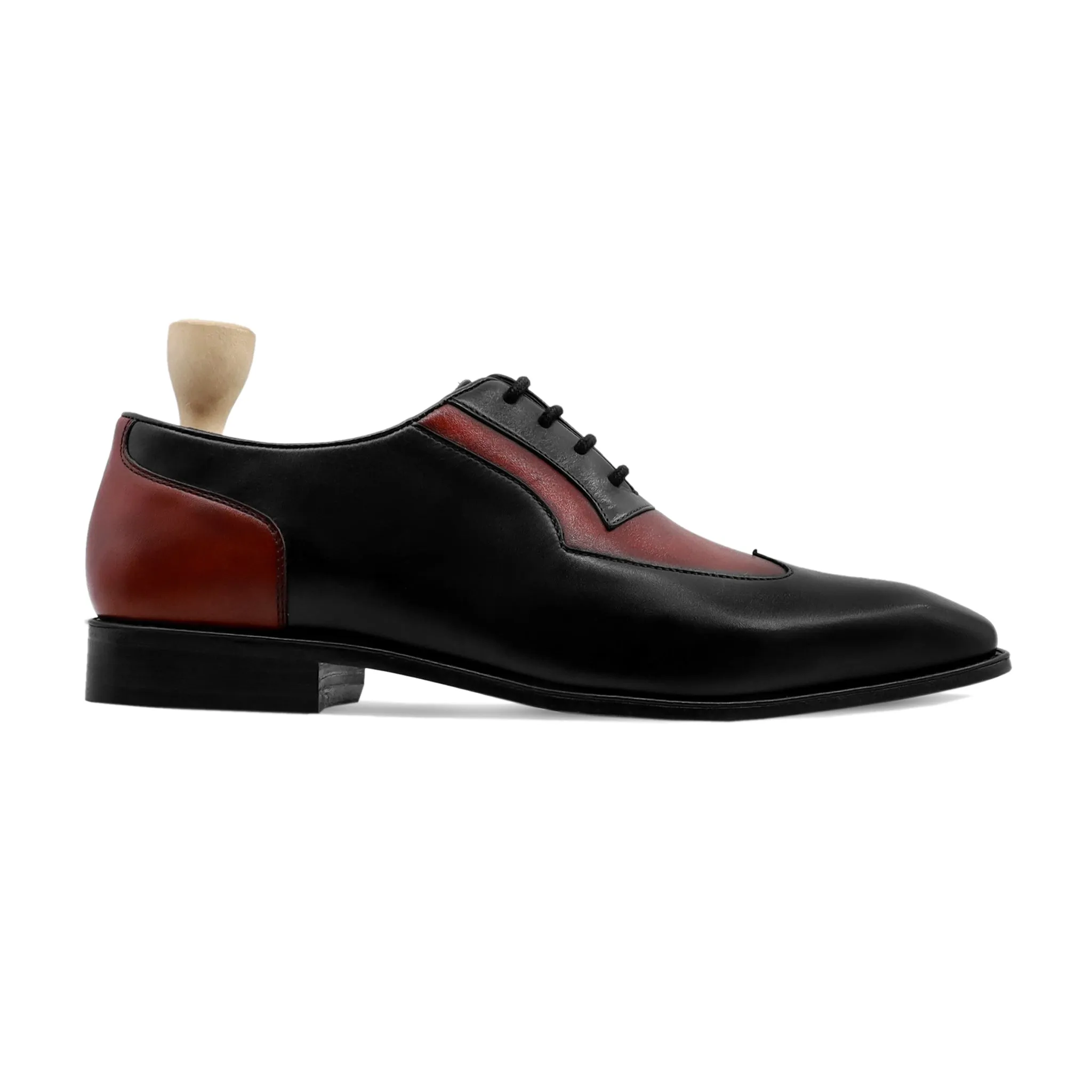 Downtown - Men's Red And Black Calf Leather Oxford Shoe