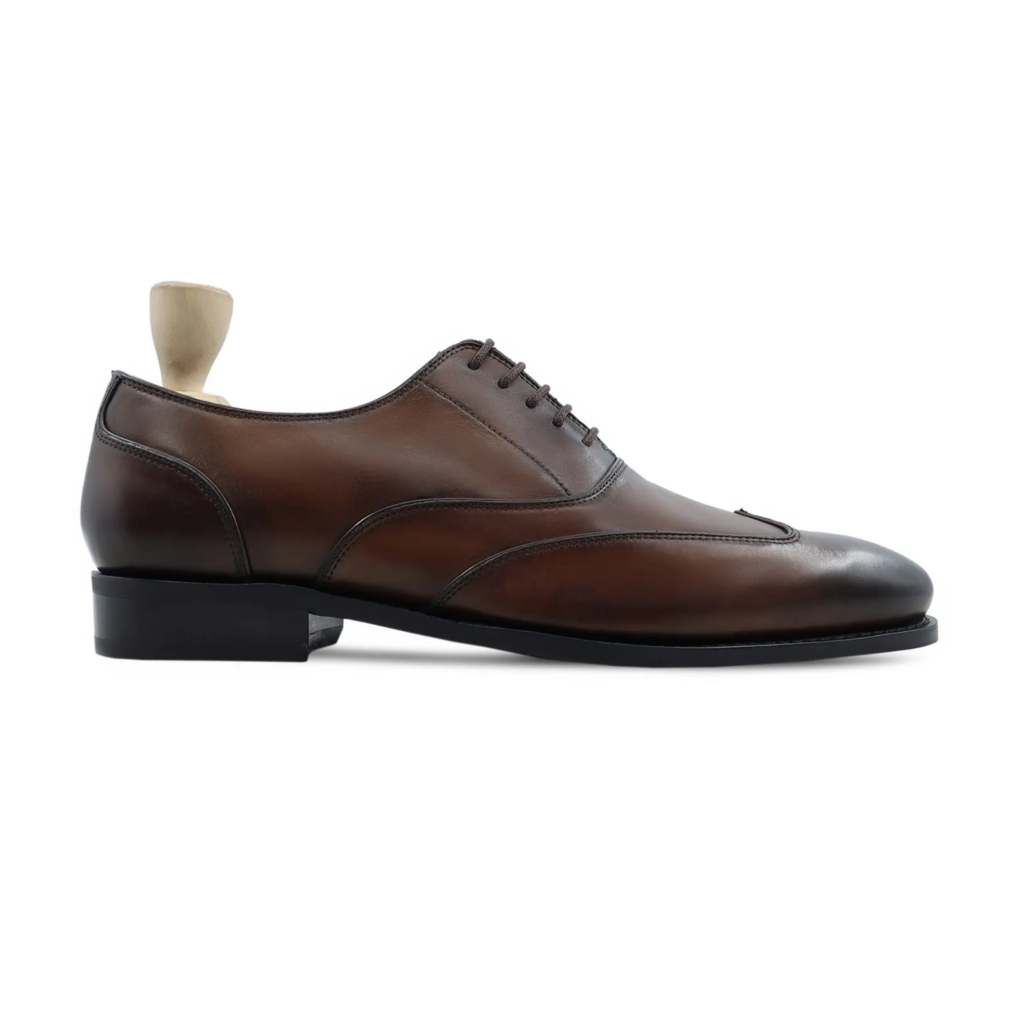 Dubnix Gy - Men's Dark Brown Calf Leather Oxford Shoe