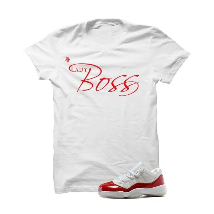 Jordan 11 Low Varsity Red White T Shirt (Boss Lady)