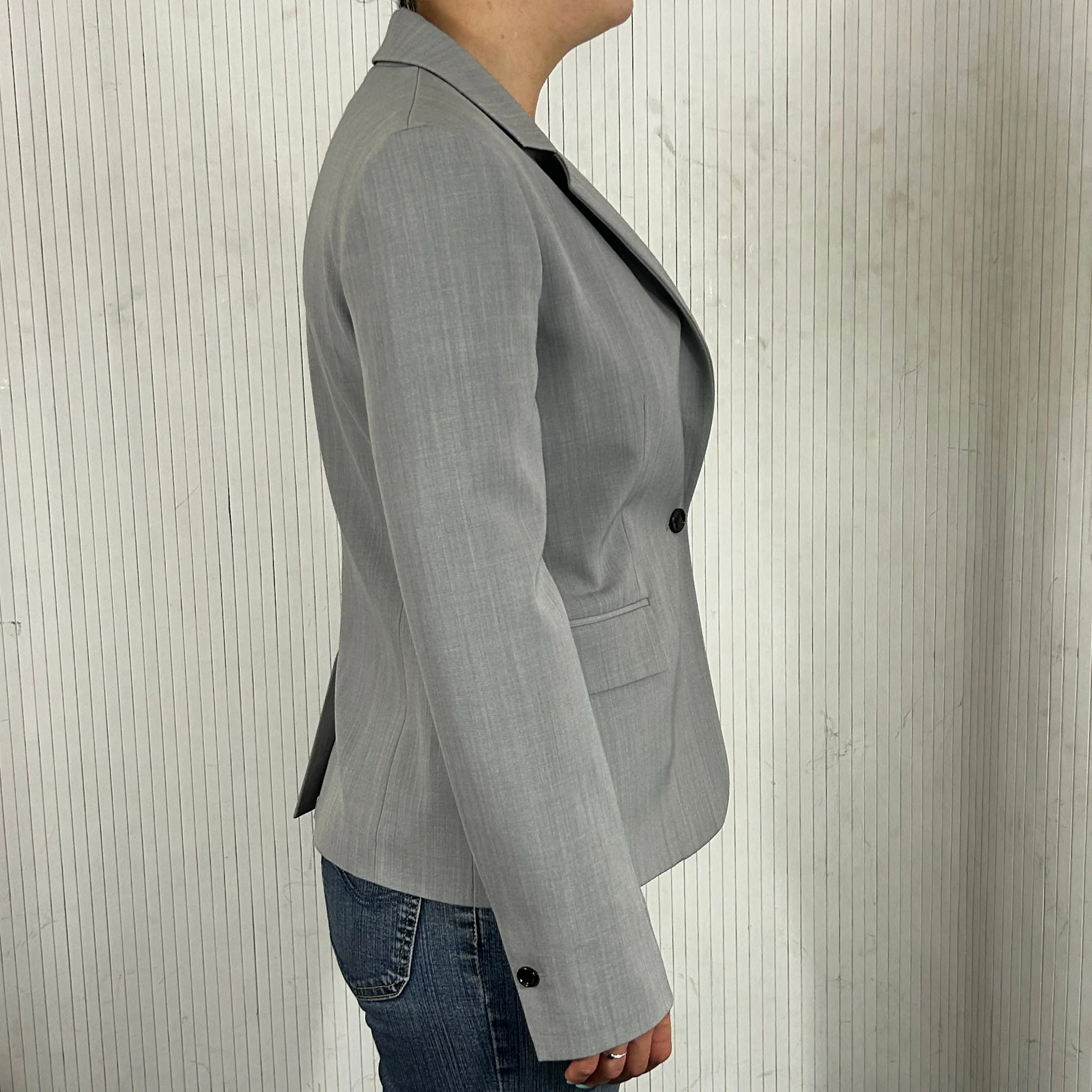 Joseph Brand New Pale Grey Imma Comfort Wool Jacket S