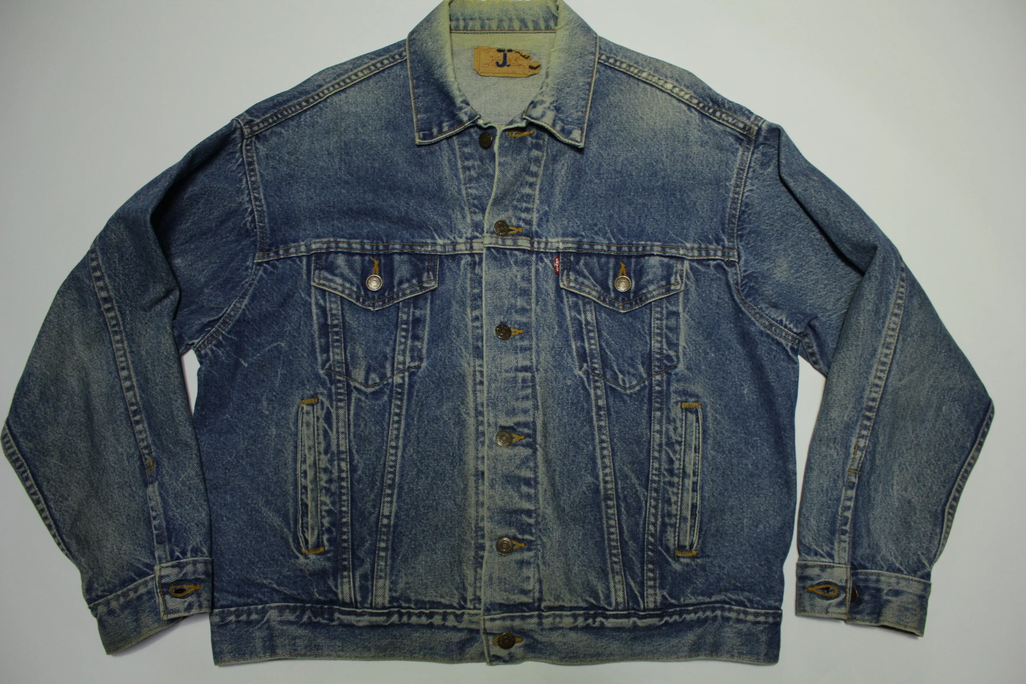 Levis 80's Vintage 70507-0218 Denim Blue Jean Trucker Jacket