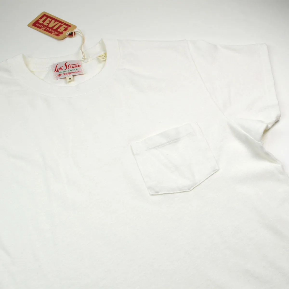 Levi's Vintage Clothing - 1950's Pocket T-shirt - Milk White