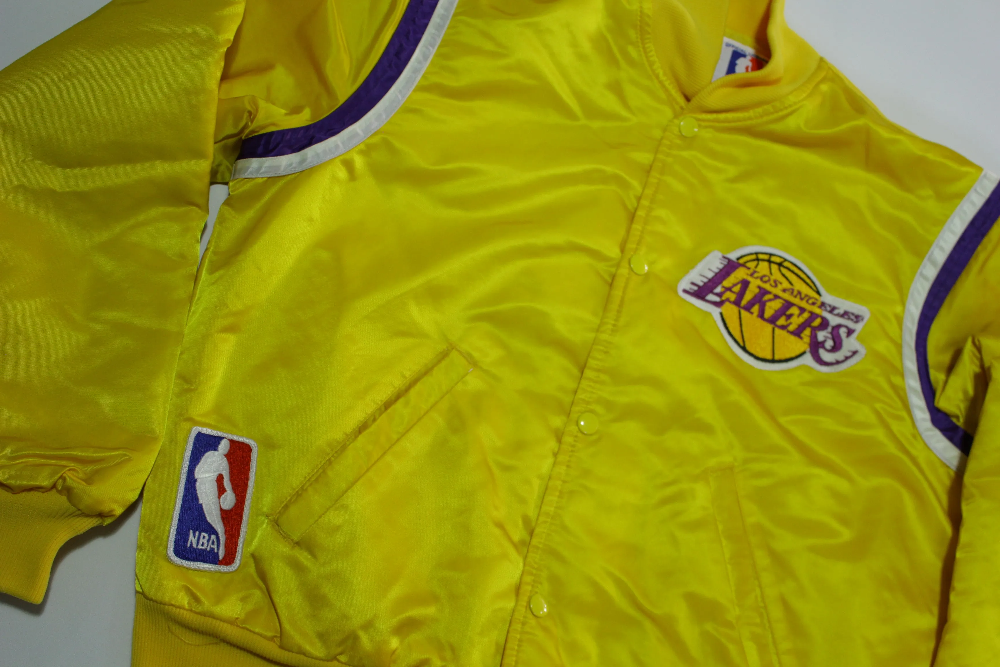 Los Angeles Lakers Vintage 80's Satin Starter Made in USA Quilt Lined NBA Jacket