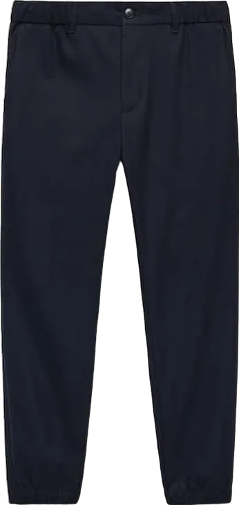 MANGO Blue Slim-fit Jogger Trousers With Drawstring BNWT W34