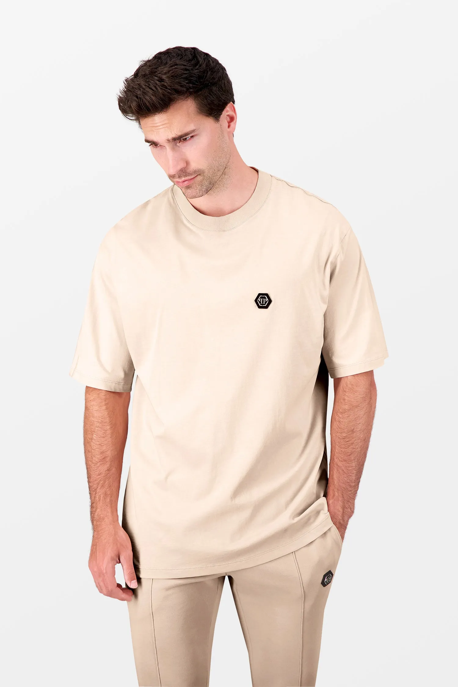 Philipp Plein Beige Round Neck SS PP 1978 T-Shirt