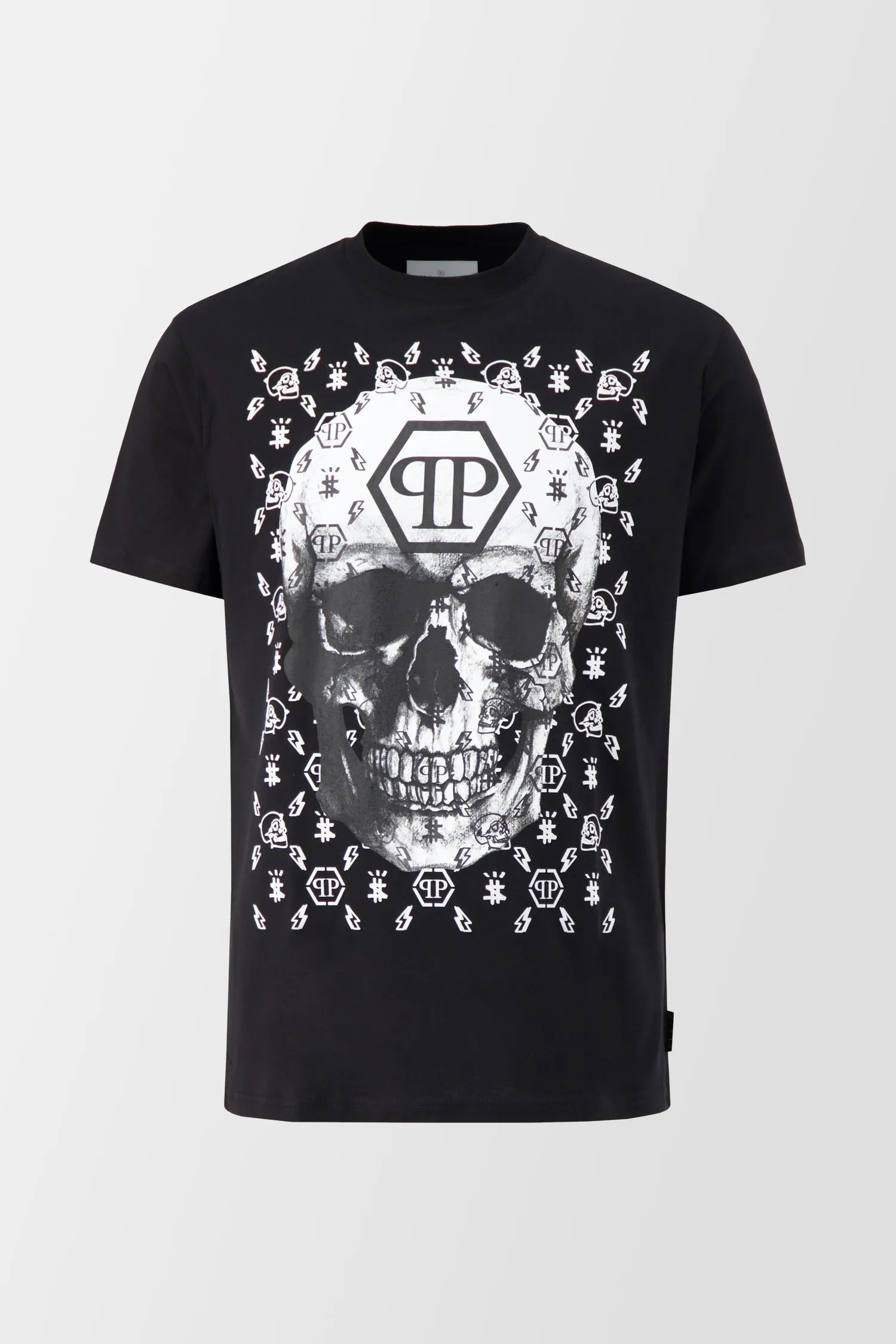 Philipp Plein Black Round Neck SS Skull T-Shirt