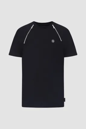 Philipp Plein Black Round Neck SS T-Shirt