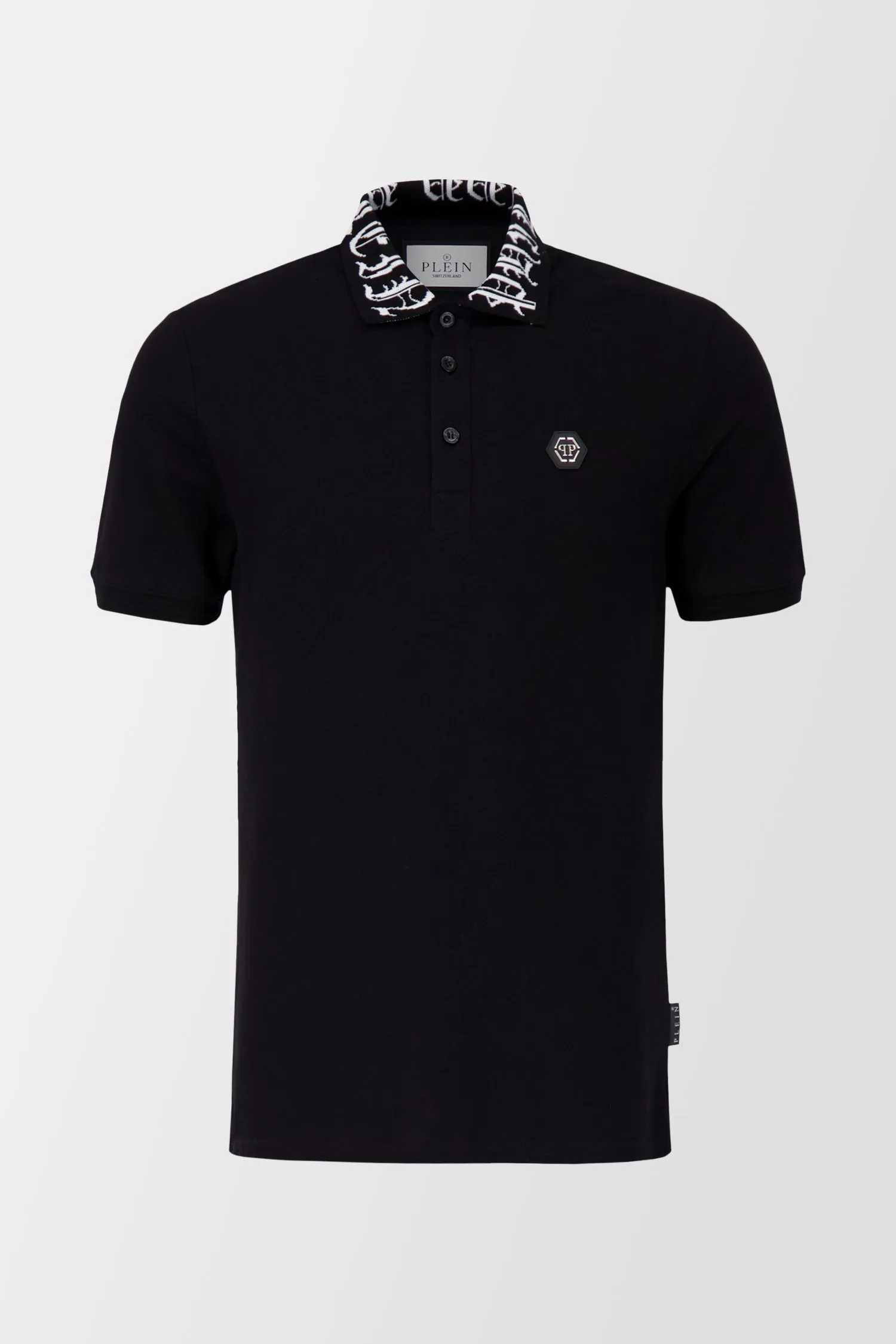 Philipp Plein Black Short-Sleeve Polo