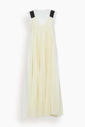 Pleated Dress in Butter