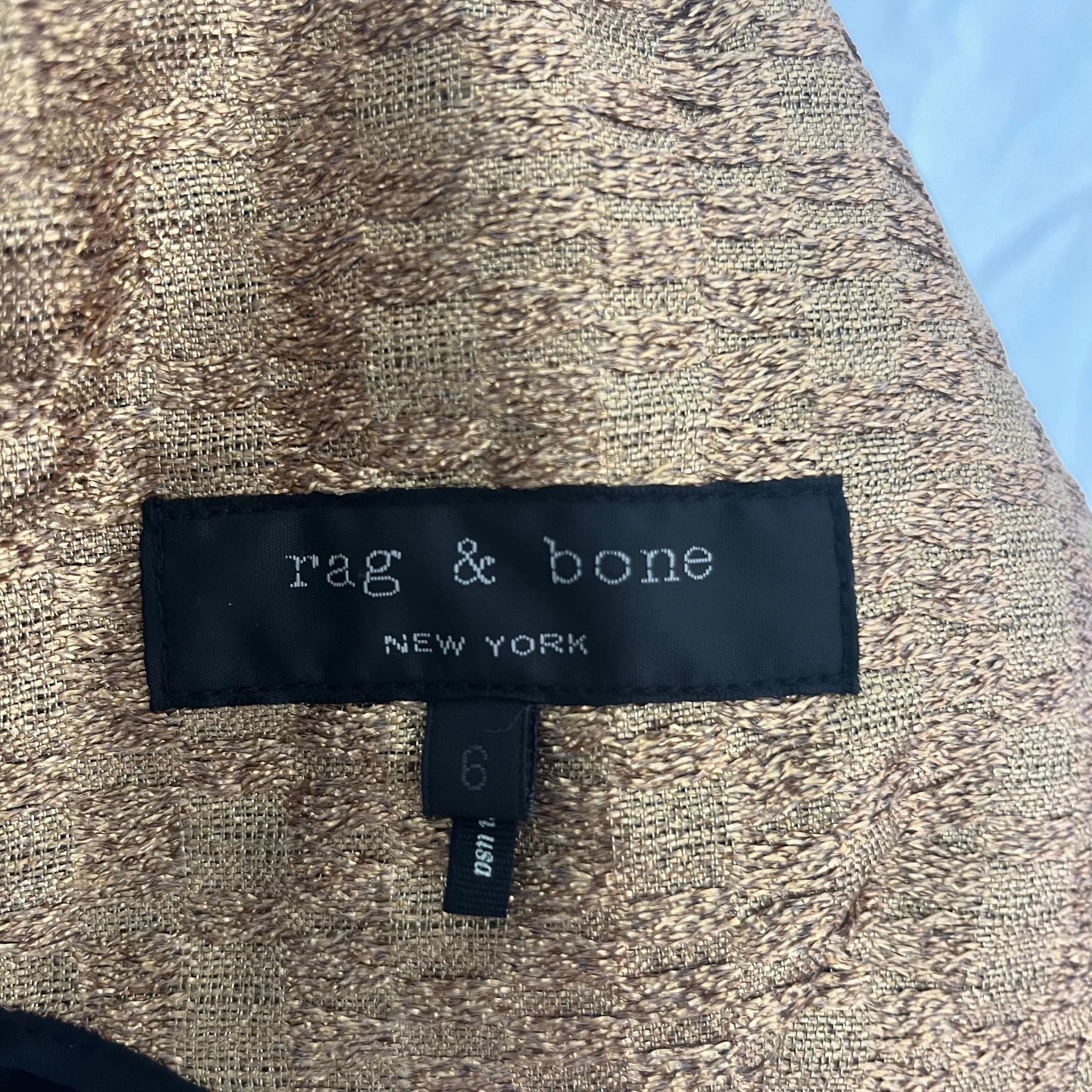 Rag & Bone Black Crepe & Gold Brocade Tuxedo Jacket S