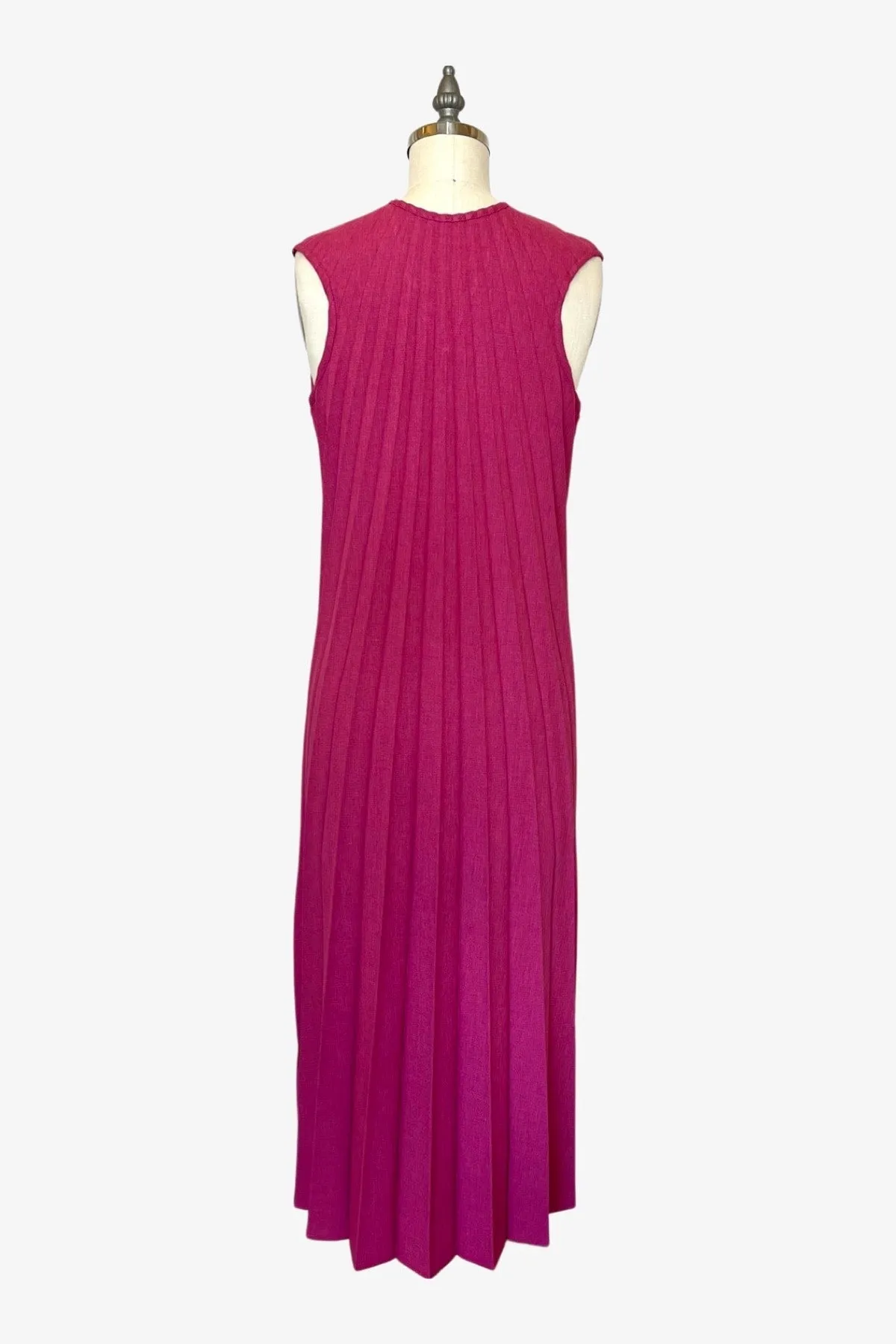 Reversible Racerback Maxi Sunburst Dress | Raspberry