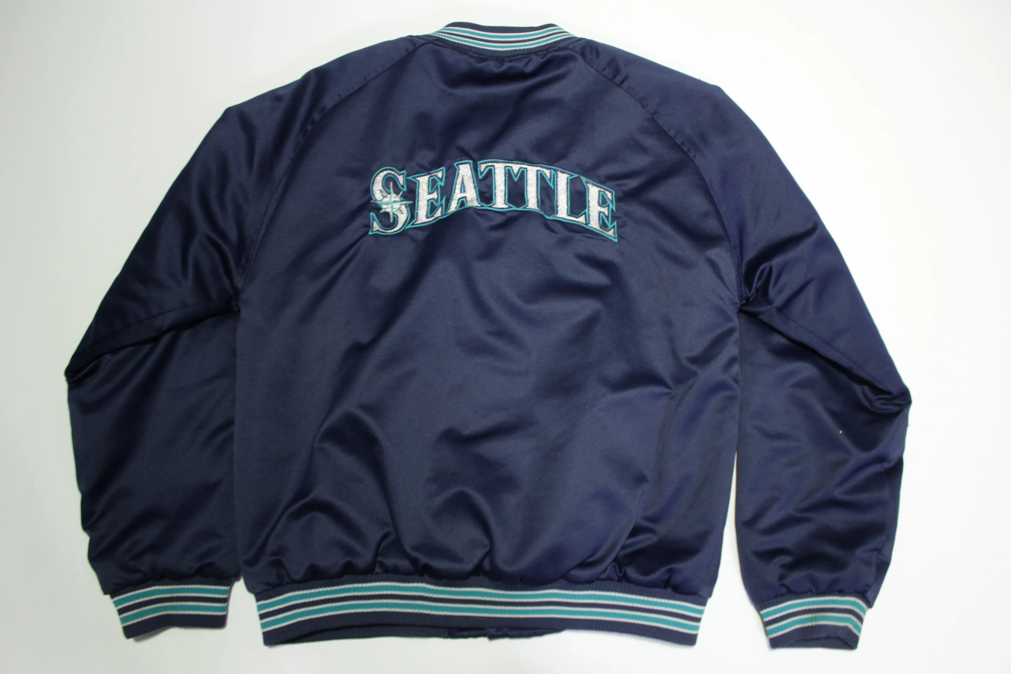 Seattle Mariners Button Satin Nike Team Baseball Jacket