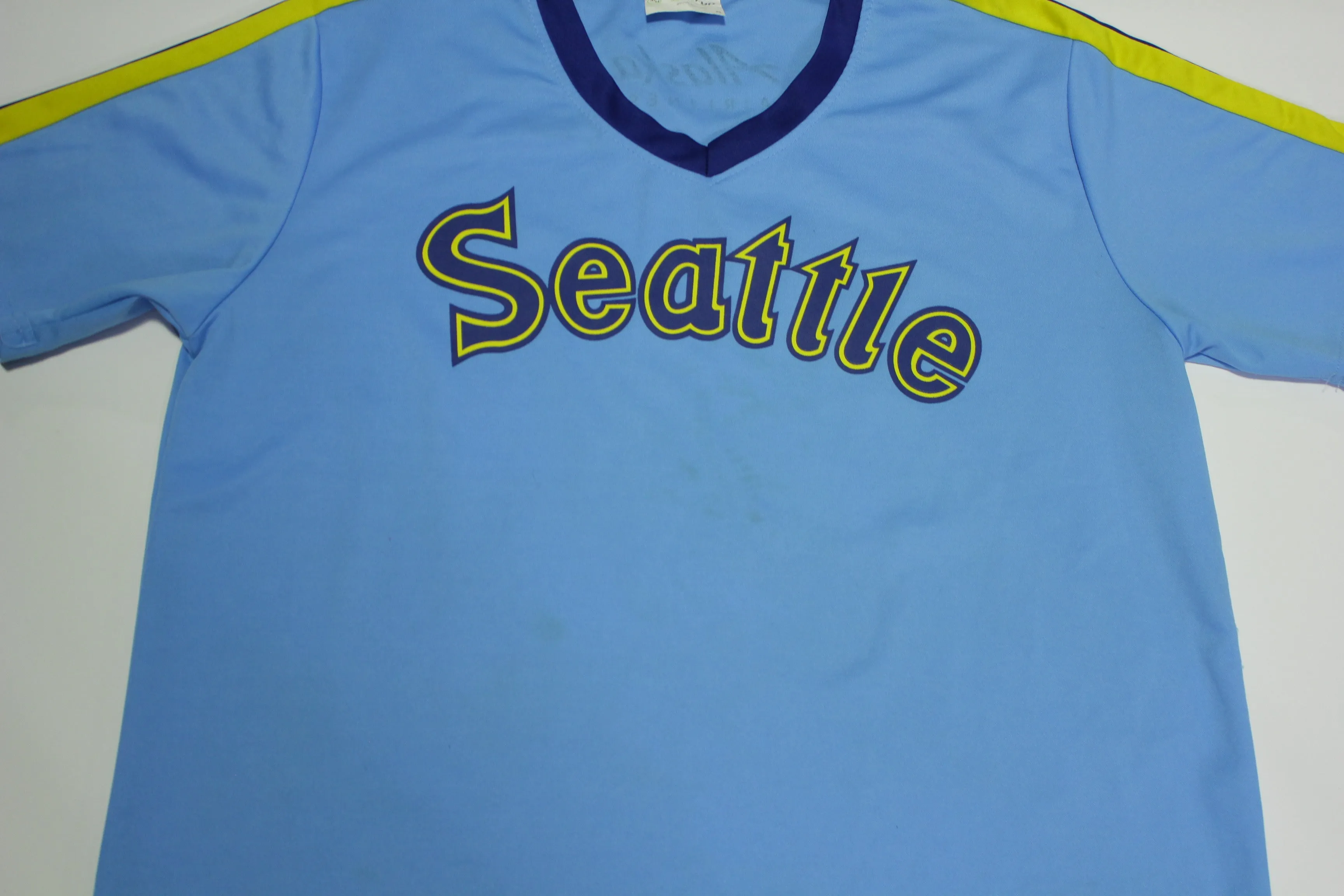 Seattle Mariners Throwback Alaska Airlines Baseball Polyester Jersey