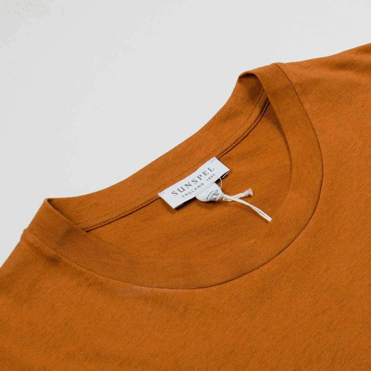 Sunspel - Short Sleeve Riviera Crew Neck T-shirt - Burnt Sienna Mel.