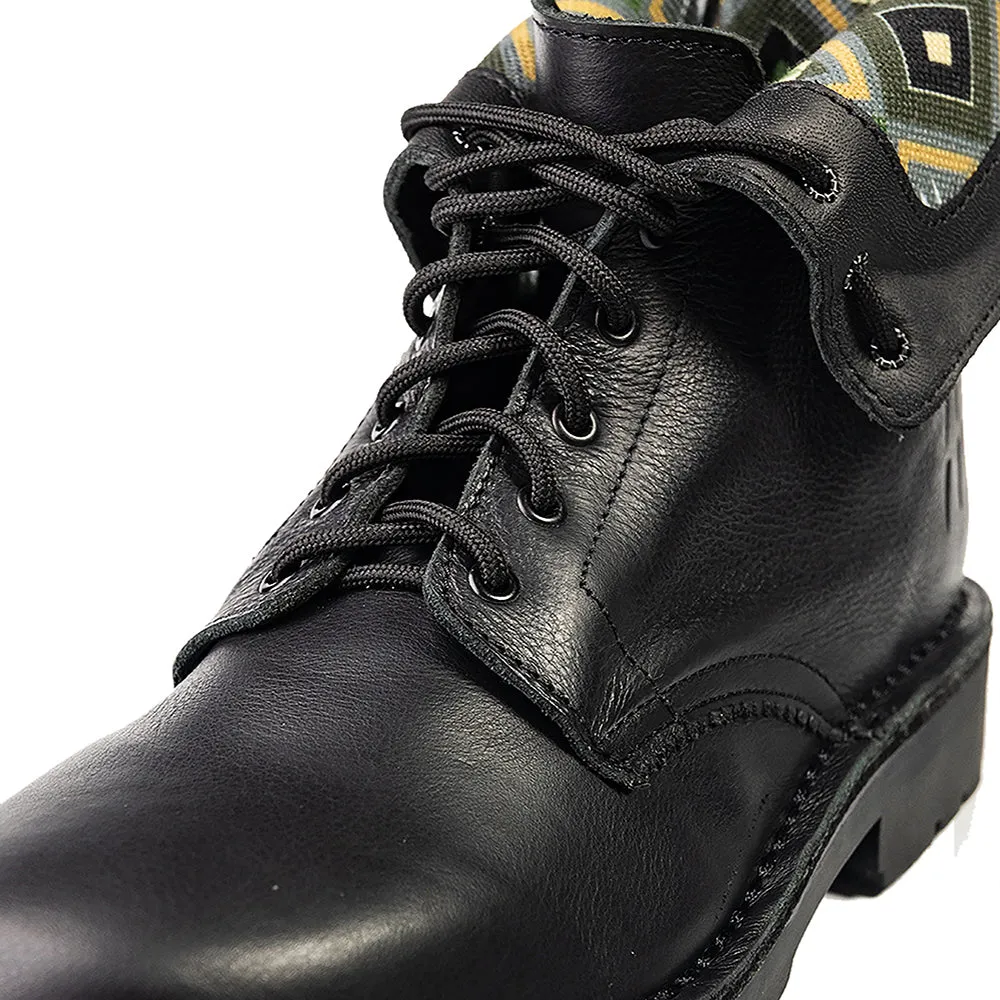 THE VELDSKOEN MOVEME RANGER (BLACK SOLE. BLACK LEATHER BOOT)