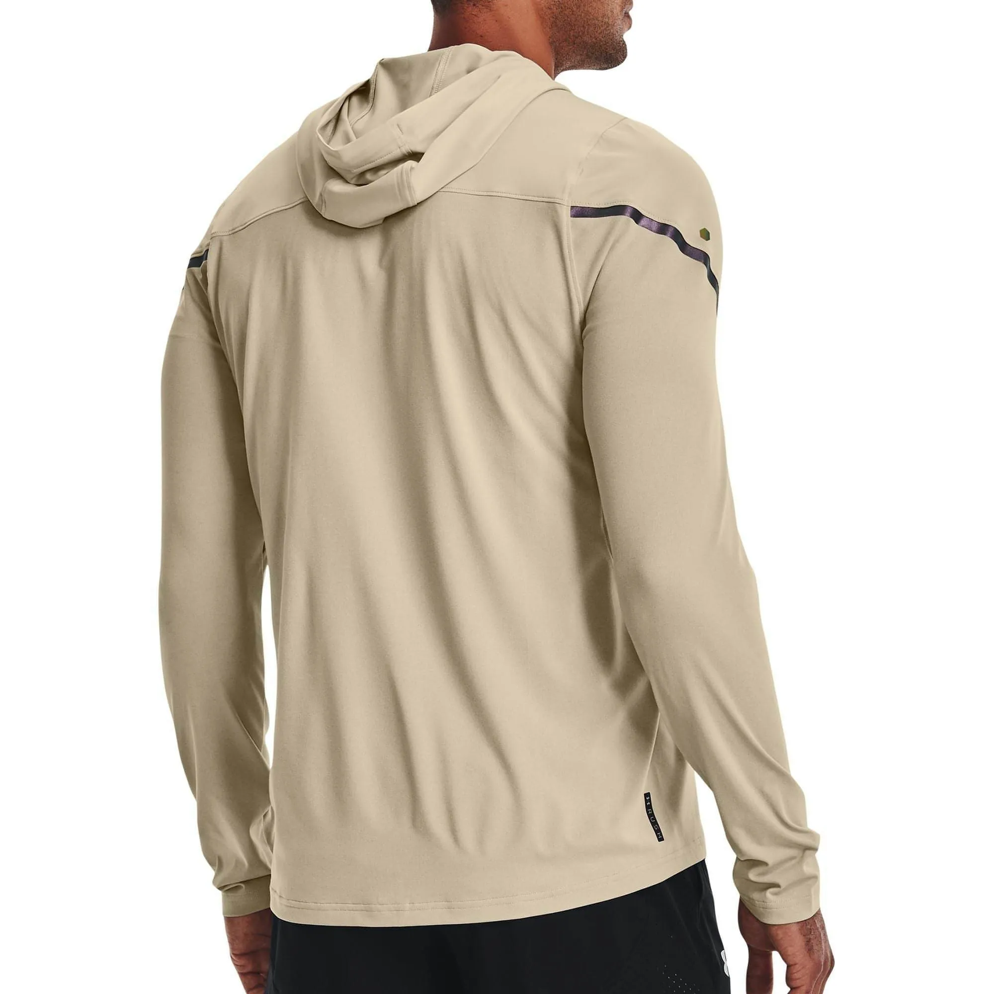 Under Armour Rush HeatGear Full Zip Mens Running Hoody - Brown