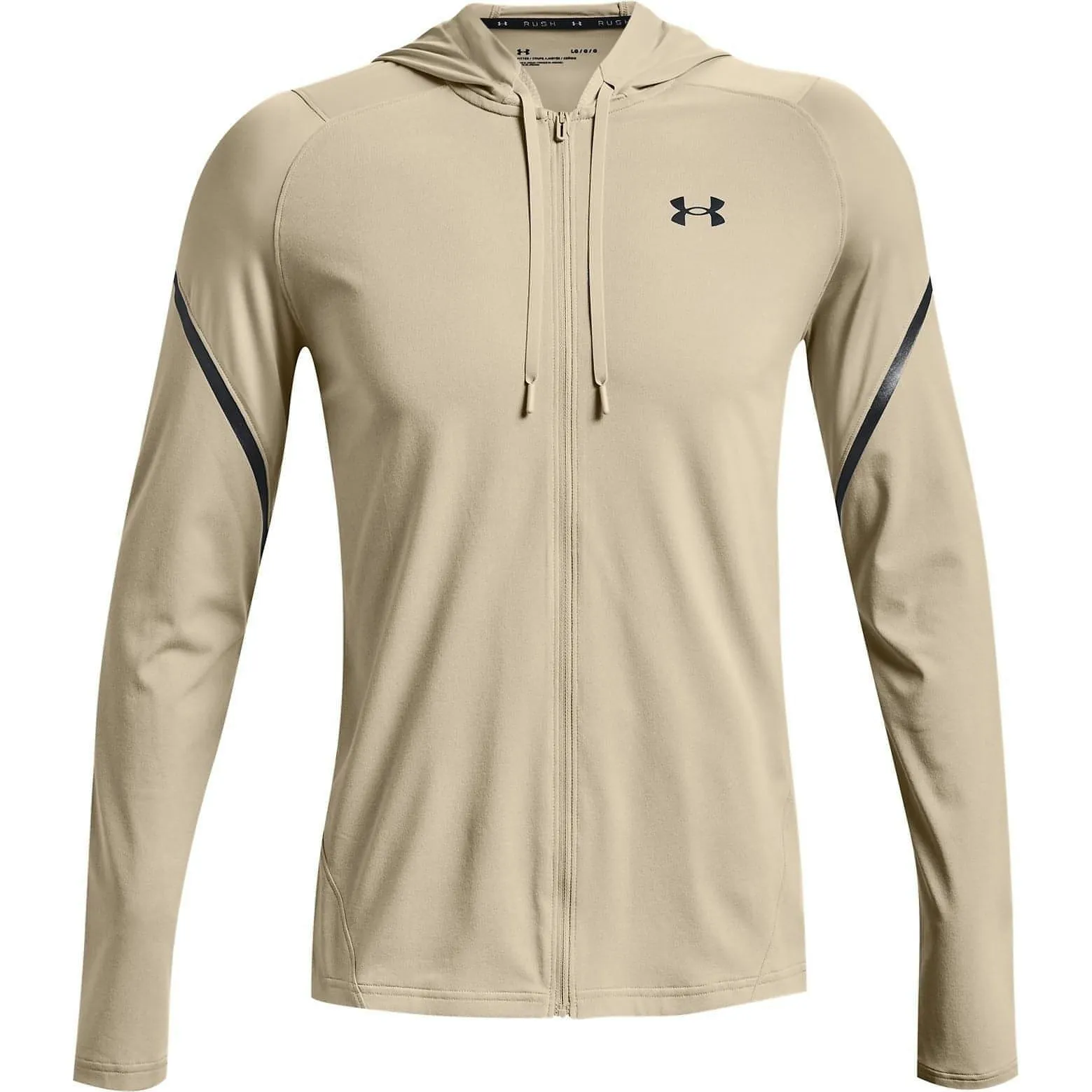 Under Armour Rush HeatGear Full Zip Mens Running Hoody - Brown