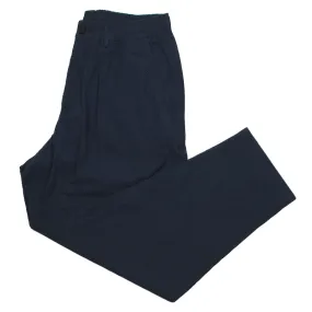 Universal Works - Pleated Track Pant Cotton Seersucker - Navy