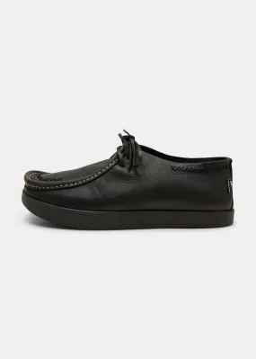 Willard Stitch Tumbled Leather Shoe - Black