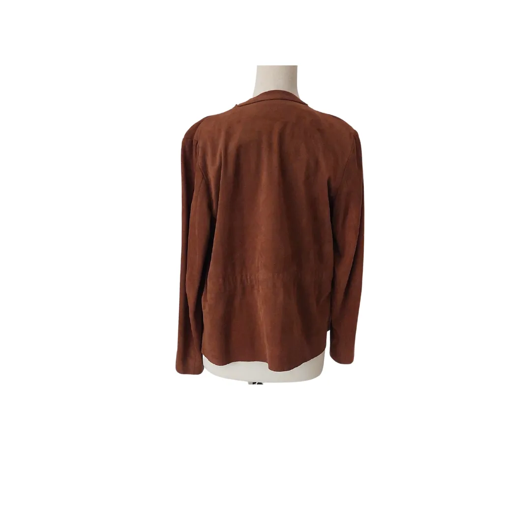 ZARA Brown Suede Waterfall Jacket | Pre loved |